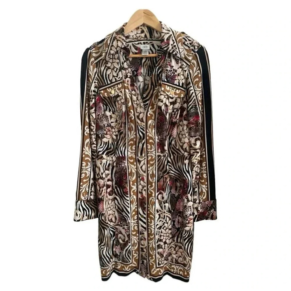 Cache Womens Button Down long Sleeve Dress - Picture 1 of 6